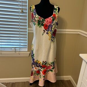 VENUS Floral Midi Dress - Pink and Multicolor